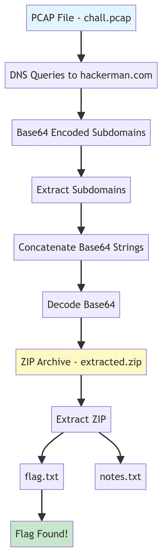 DNS Exfiltration Flow
